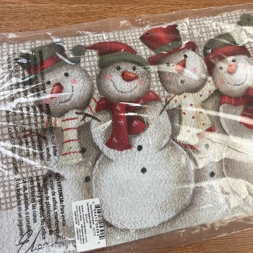 Evergreen Sassafras Switch Mat Snowman Snow Friends Winter NEW‎